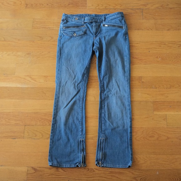 Polo Jeans Co. Denim - Polo Jeans Co Denim Jeans Women Blue Zip Pocket Y2K Utility 12 Whitney Flare Low